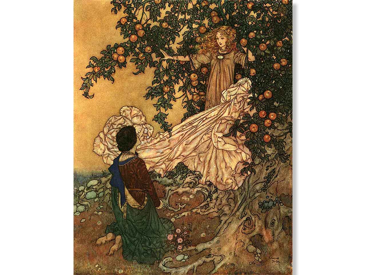 Edmund Dulac The Garden of Paradise Fairy of the Garden garment