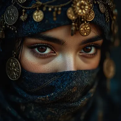 Részletgazdag portré, amely jól mutatja, mennyire nehéz első pillantásra felismerni a generatív és emberi képi döntések közti különbséget